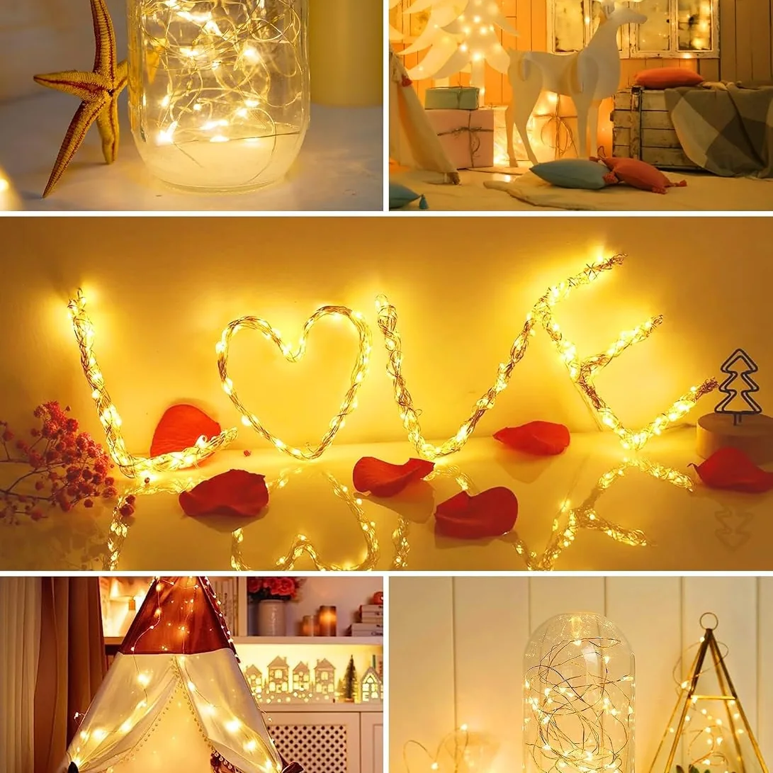 Minetom 6 Pack Battery Operated LED Fairy Lights for Christmas Decor, photo 2