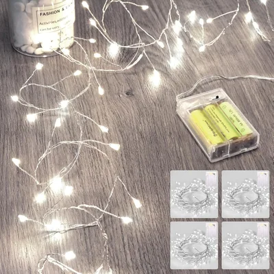 Minetom Fairy Lights Battery Operated, Twinkle String Lights 5ft 60LED, thumbnail 10