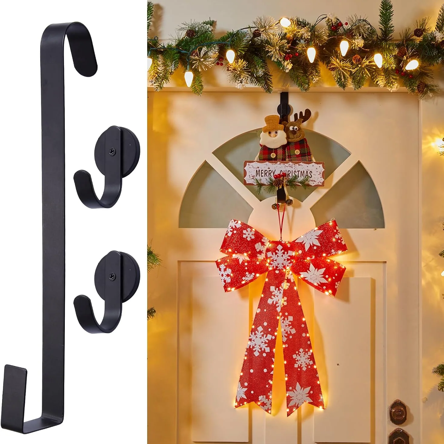 Minetom Front Door Wreath Hanger, photo 1