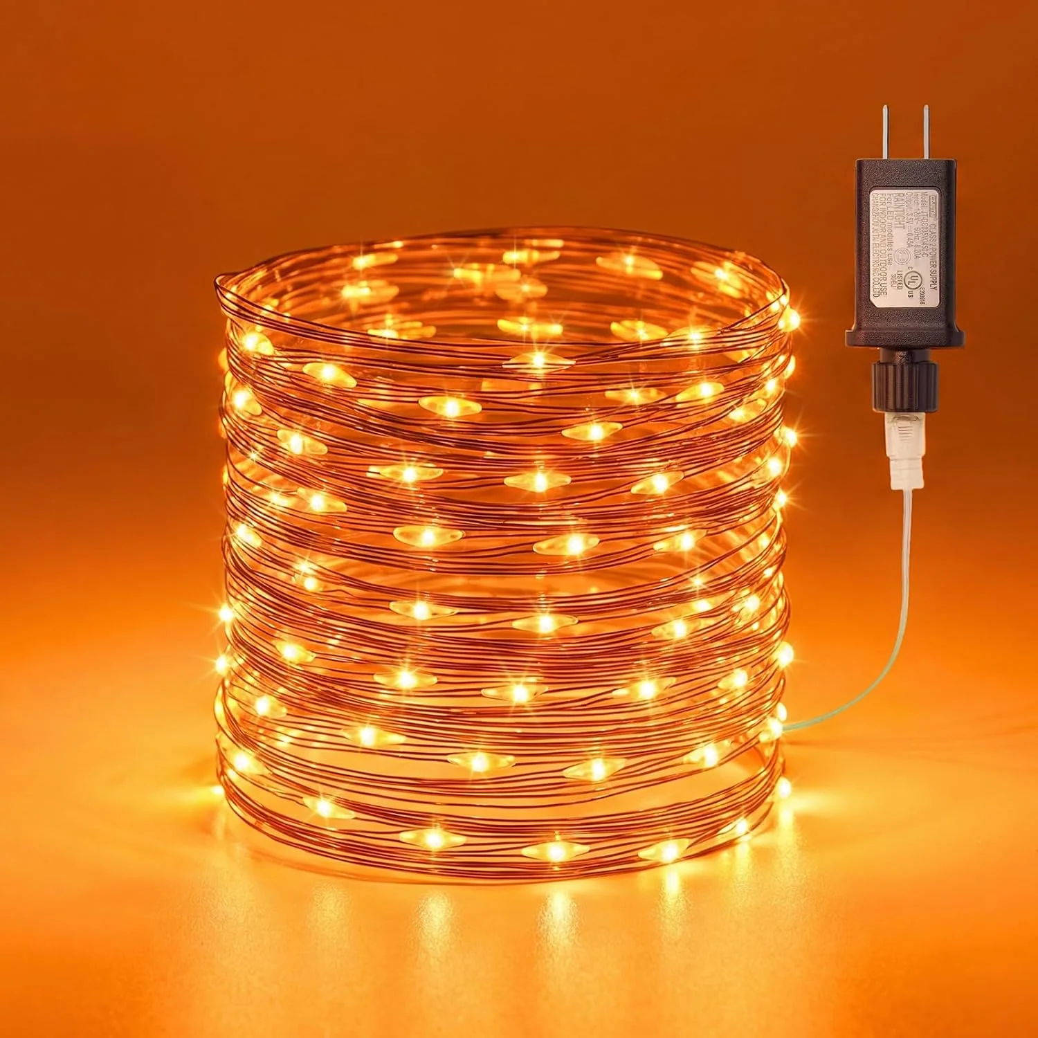 Minetom Fairy Lights Plug, Orange, 100 LEDs, photo 12