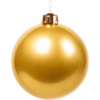 Minetom 25in Gold Inflatable Christmas Ball Ornament, thumbnail 1