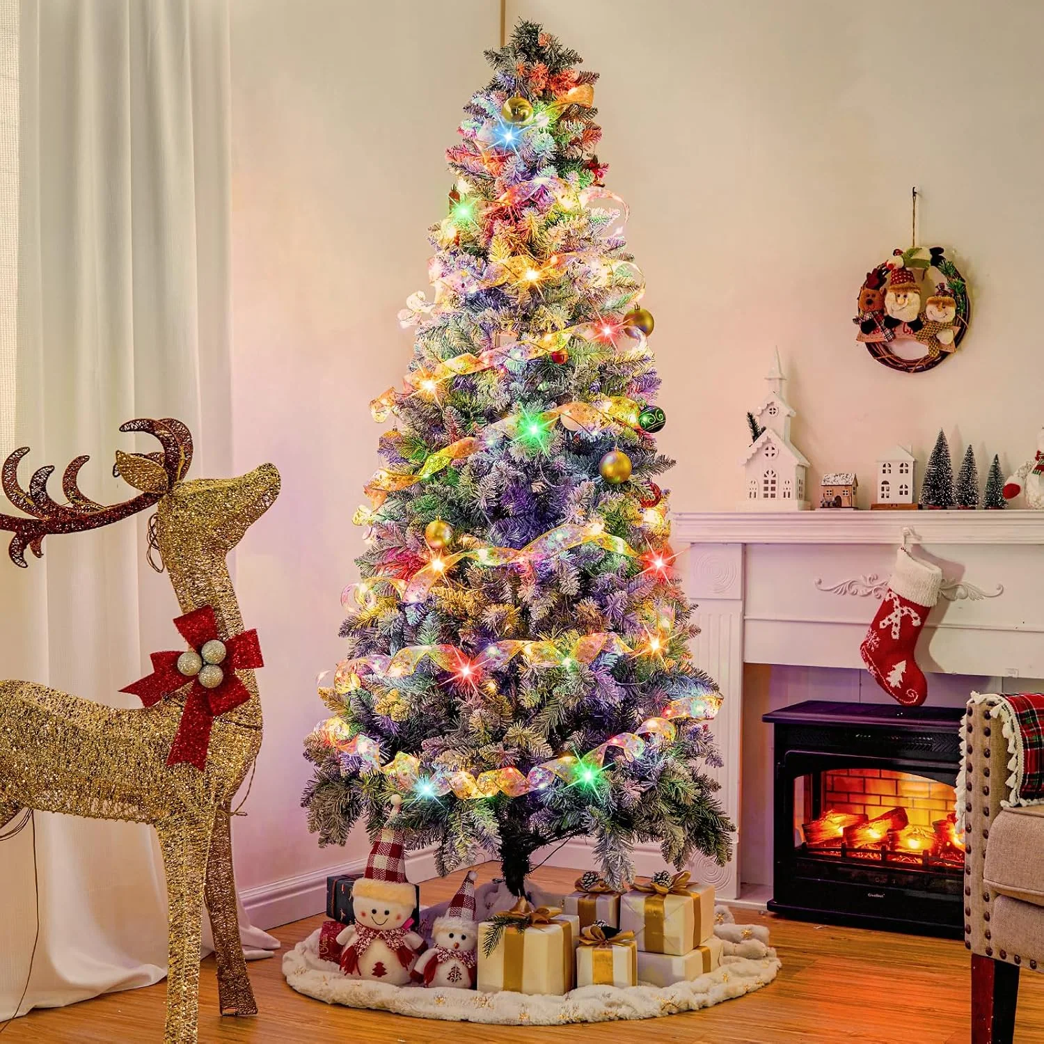 Minetom Christmas Tree Ribbon String Lights, photo 2