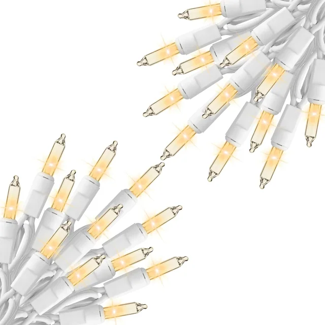 Minetom Clear Christmas String Lights 100 Count 20 Feet Incandescent Bulb