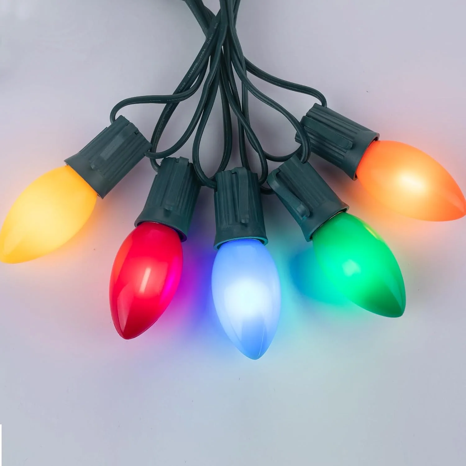 Minetom 50 Pack Multicolor C9 LED Christmas Light Bulbs, photo 2