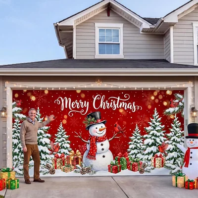 Minetom Christmas Garage Door Cover Decoration, thumbnail 2