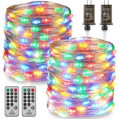 Minetom 66FT 200 LED Fairy Lights Plug in with Remote, thumbnail 5