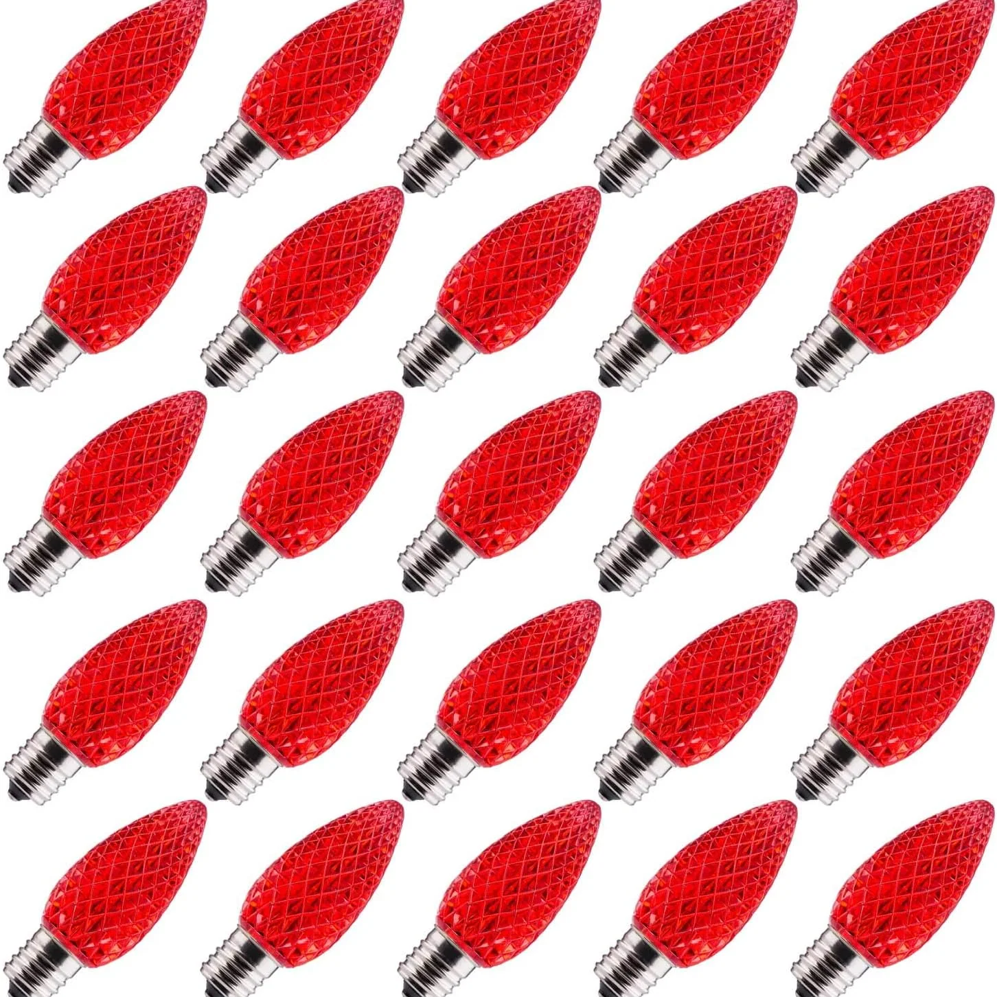Minetom C9 LED Replacement Christmas Light Bulbs, Red, 25, photo 8