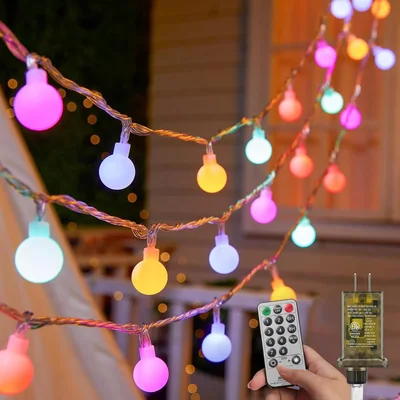 Minetom 66 Feet 200 Led Globe Ball String Lights, thumbnail 2