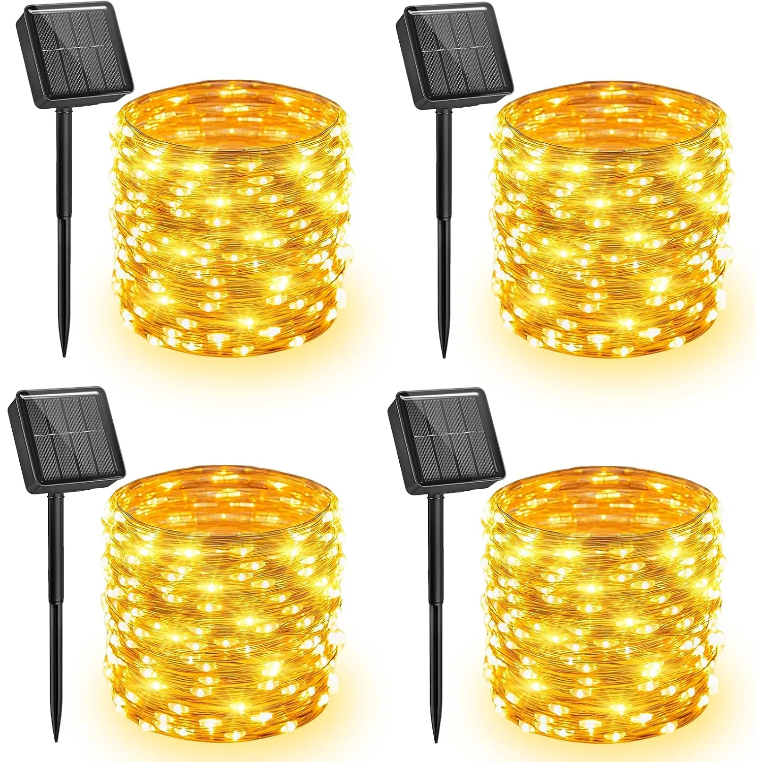 Minetom Solar Fairy Lights, Warm White, 4 Pack, photo 2