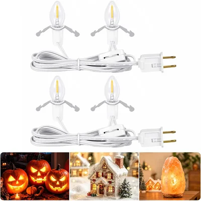 Minetom Christmas Village Lights Accessory Cord with LED Bulb, thumbnail 3
