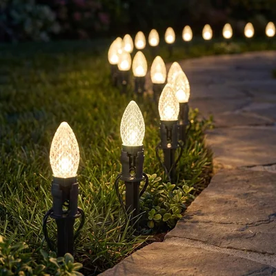 Minetom 100-Pack 5.5 Inch Christmas Light Yard Stakes for C7 C9 Christmas Lights, thumbnail 2