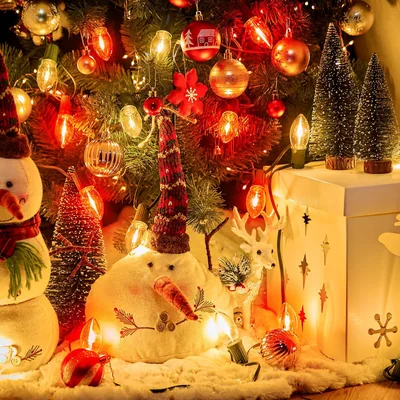 Minetom 25 Pack C9 LED Christmas Light Bulbs, Colored Plastic C9 Shatterproof LED Bulbs, thumbnail 2