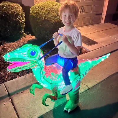 Minetom Halloween Light-Up Inflatable Dinosaur Costume For Kids, thumbnail 2