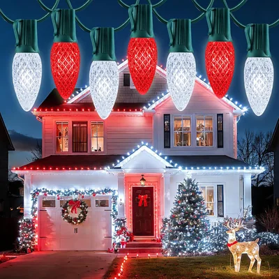 Minetom C9 Christmas Lights Outdoor, 100FT 100LED Pure White Outdoor Lights, thumbnail 7