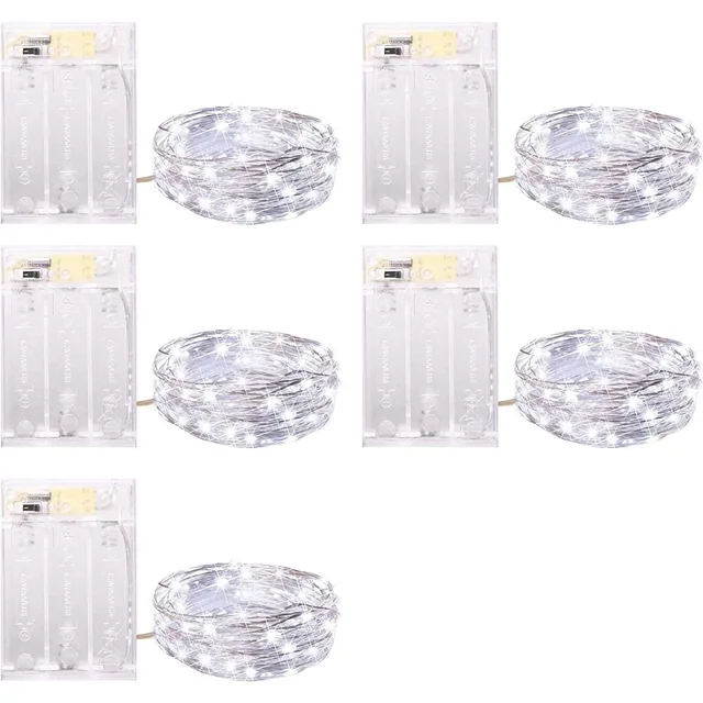 Minetom Fairy Lights Battery Operated, 5 Pack 7 FT 20 LED String Lights