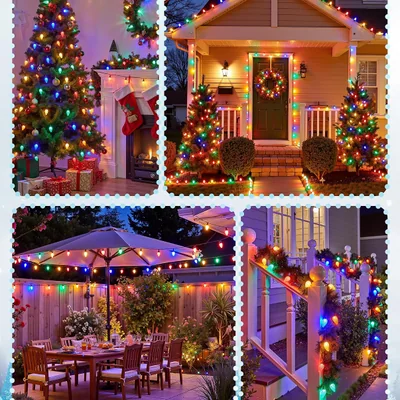 Minetom C9 LED Christmas Lights Outdoor, 81Ft 100 LED String Lights with Quick Clips, thumbnail 1
