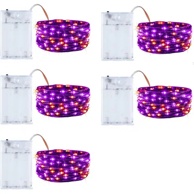 Minetom Fairy Lights Battery Operated, 5 Pack 7 FT 20 LED String Lights, thumbnail 10