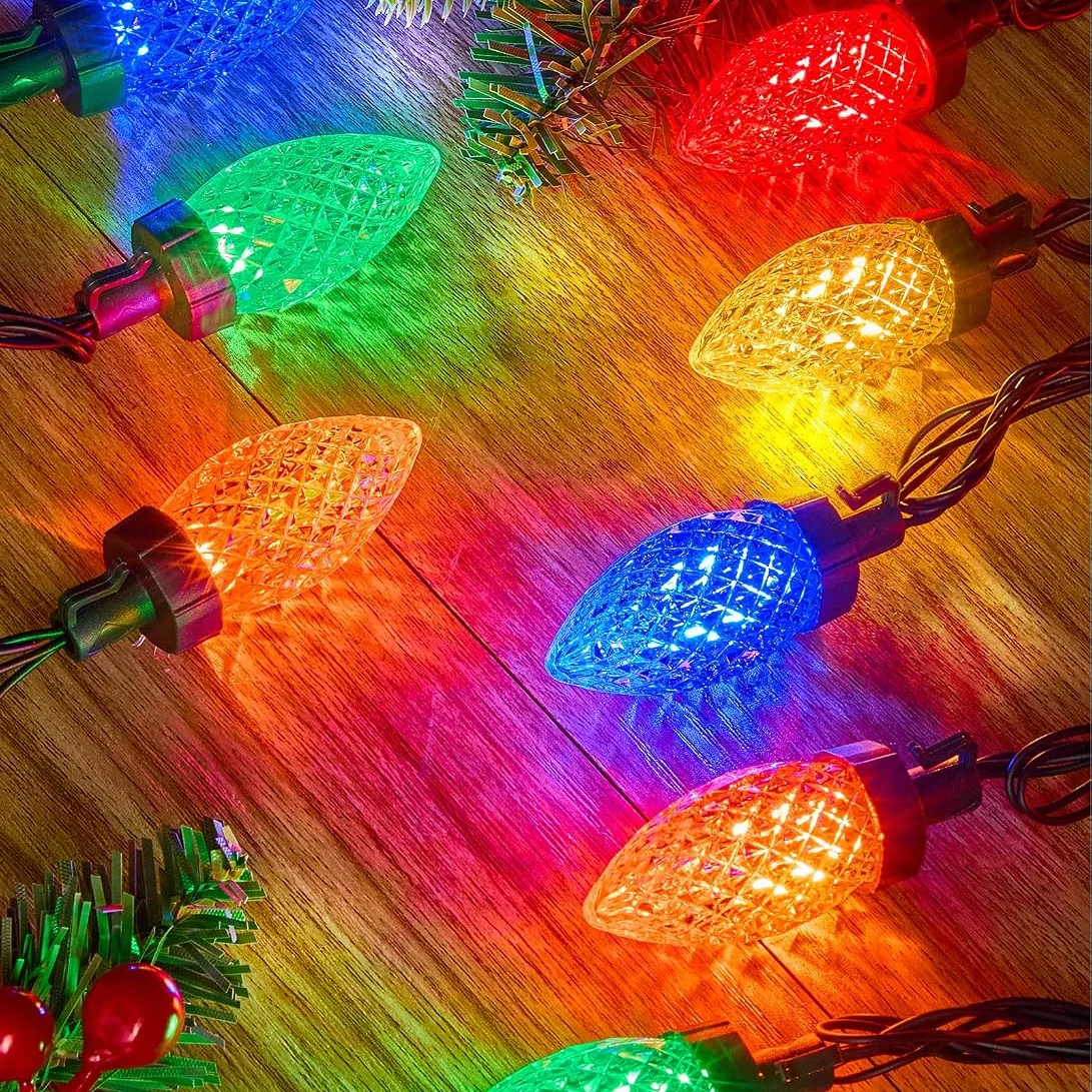 Minetom Solar Christmas Lights Outdoor, 50 LED C9 String Lights, photo 2