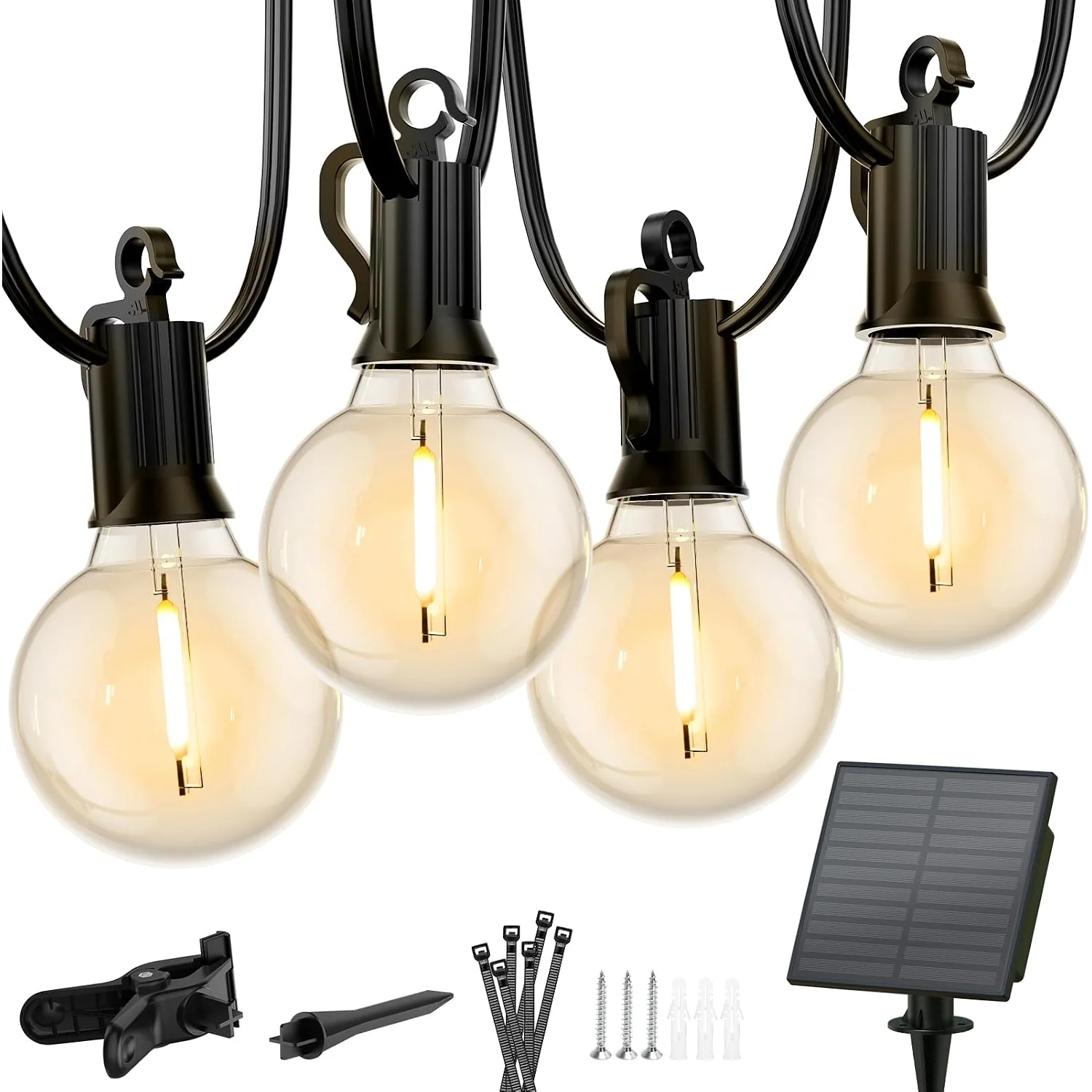 Minetom 100FT Solar String Lights Outdoor Waterproof, 158FT, photo 7