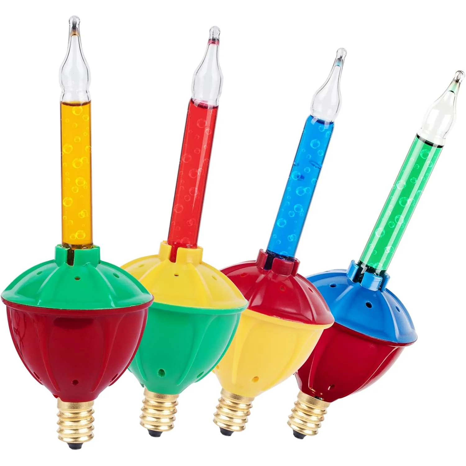 Minetom 7 Counts Replacement Bubble Lights Bulbs, 4 Colors, 4 Counts, photo 6
