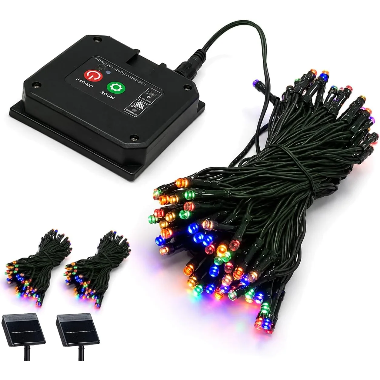 Minetom Solar Christmas Lights Outdoor, 4 Pack 157FT 400 LED String Lights, Gray, 2 Pack, photo 2