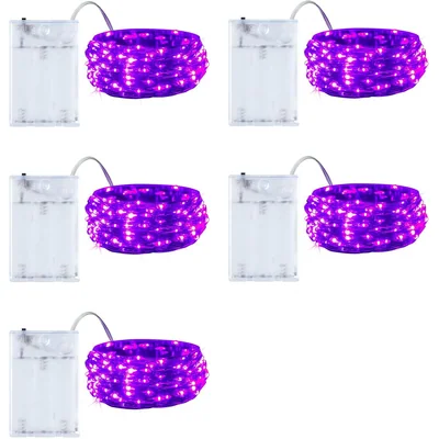 Minetom Fairy Lights Battery Operated, 5 Pack 7 FT 20 LED String Lights, thumbnail 11