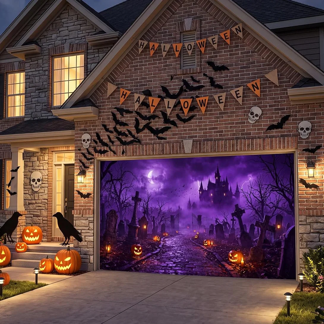 Minetom Halloween Garage Door Cover, photo 3
