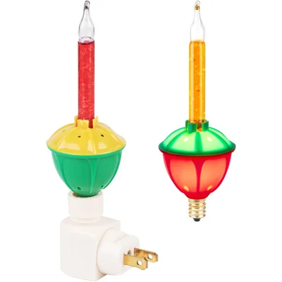 Minetom 2 Pack Bubble Night Light with 1 Classic Swivel Plug, thumbnail 1