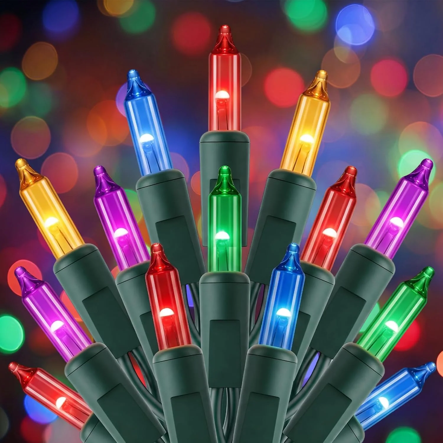 Minetom Warm White Christmas String Lights 100 Count 20 Feet, Multicolor-Green Wire, 100 Count, photo 5