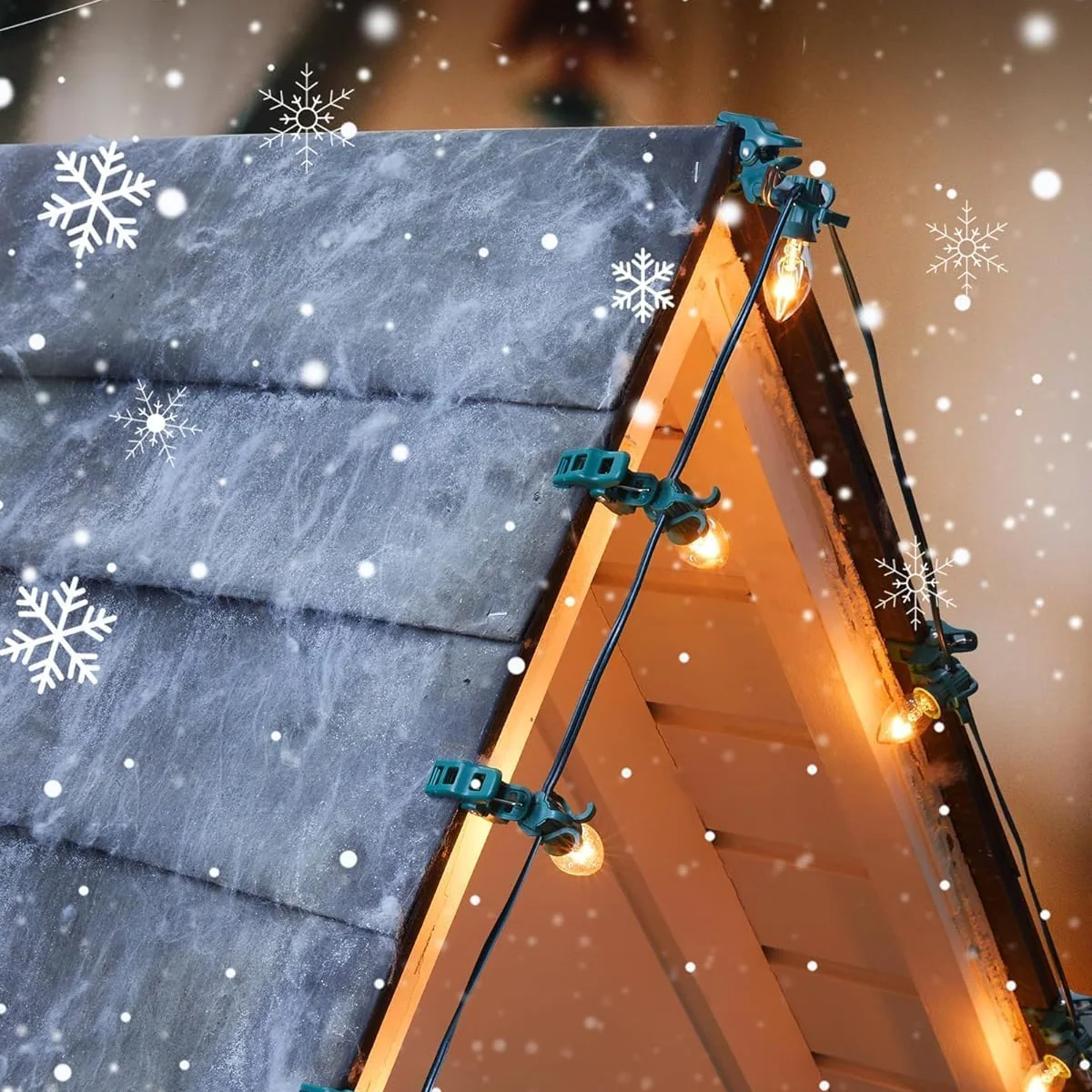 Minetom C7 C9 Christmas Light Clips 100 Count Universal Spring Outdoor, photo 2