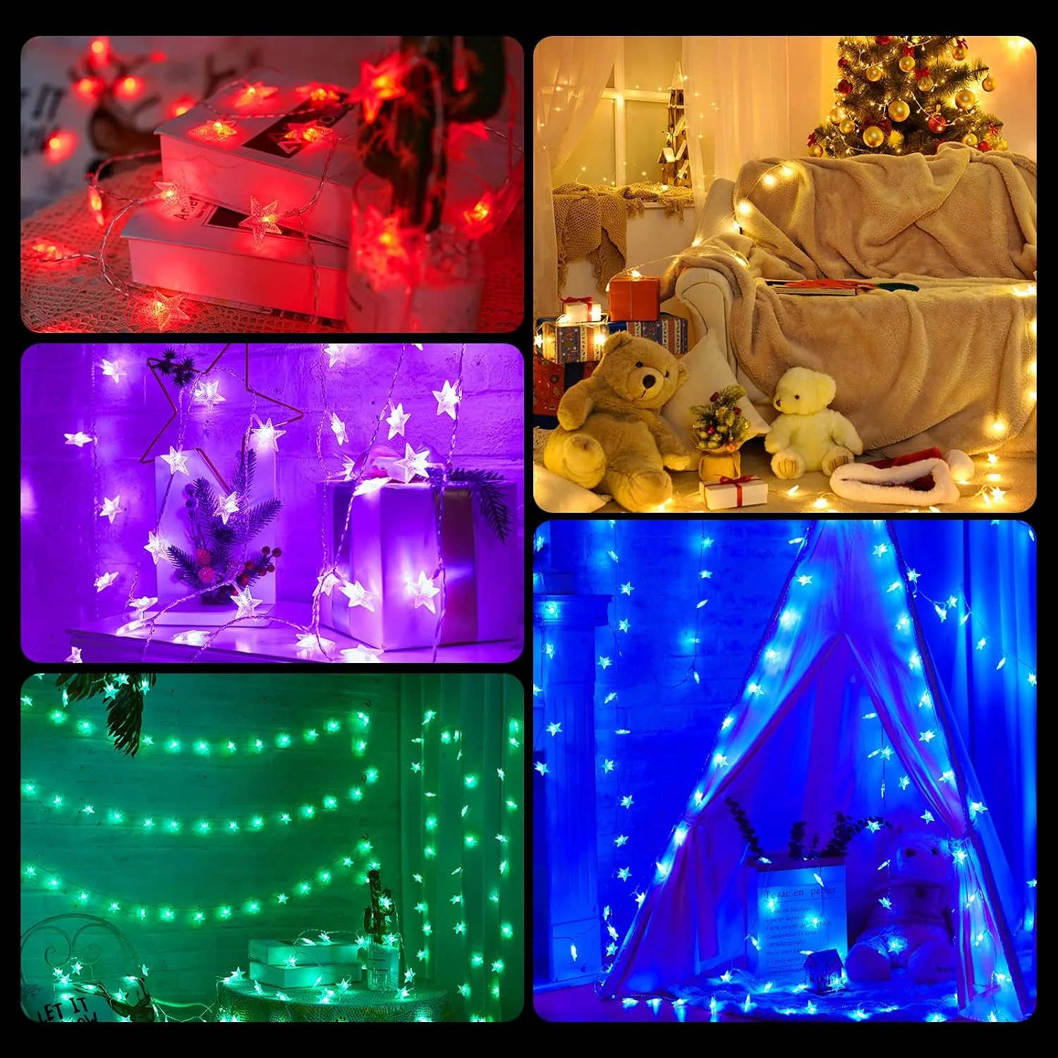 Minetom 23ft Star String Lights for Bedroom, photo 2