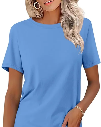 Minetom Womens Color Block T Shirts Short Sleeve Tops Summer Tees, thumbnail 20