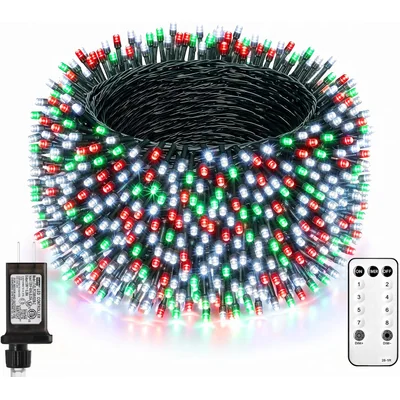 Minetom Red Green White Christmas Lights, thumbnail 1