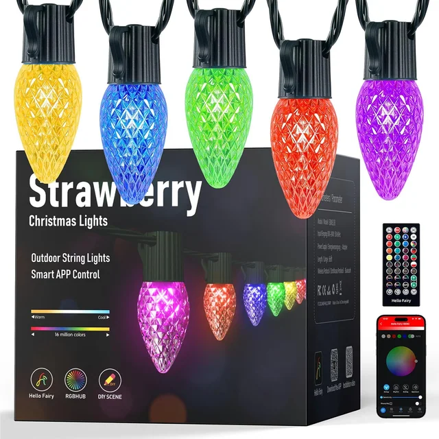 Minetom Smart C9 Christmas Lights Outdoor, 200 LED 213FT Christmas Color Changing