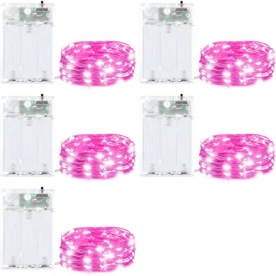 Minetom 5 Pack Fairy Lights Battery Operated, thumbnail 1
