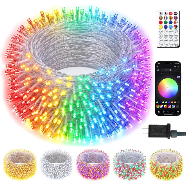 Minetom Smart Color Changing Christmas Halloween Tree Lights Outdoor