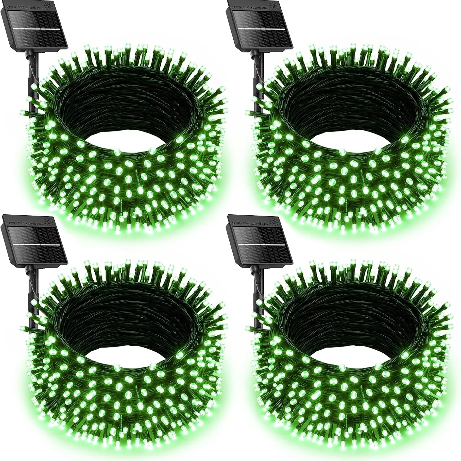 Minetom Solar Christmas Lights Outdoor, 4 Pack 157FT 400 LED String Lights, Green Light, 4 Pack, photo 1