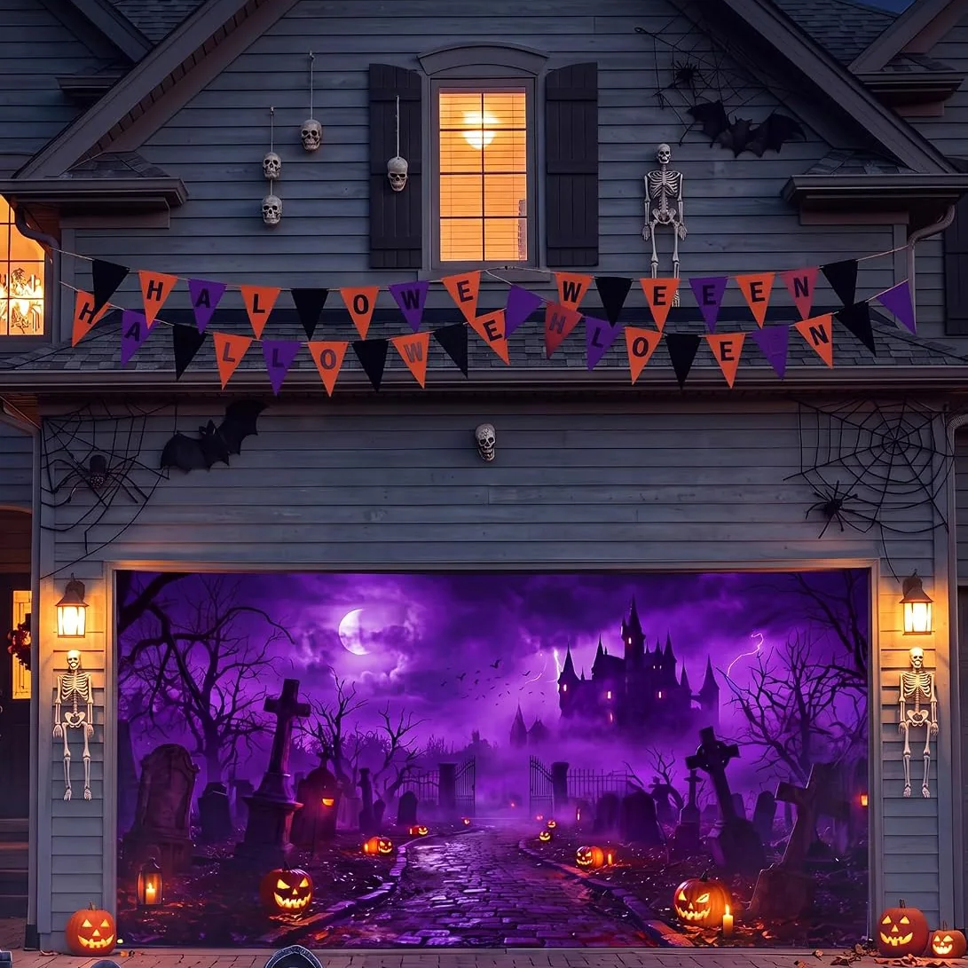 Minetom Halloween Garage Door Cover, photo 2