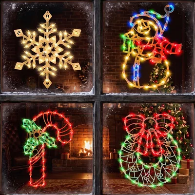 Minetom Christmas Window Lights Indoor, thumbnail 3