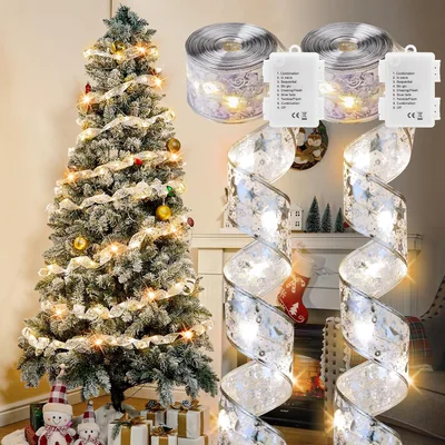 Minetom Christmas Tree Ribbon String Lights, thumbnail 3