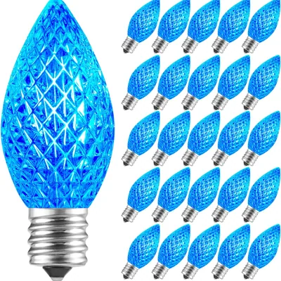 Minetom 25 Pack C7 LED Christmas Lights Bulbs, thumbnail 1