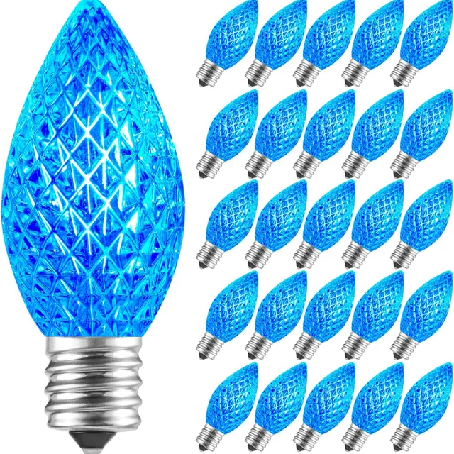 Minetom 25 Pack C7 LED Christmas Lights Bulbs