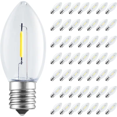 Minetom 25 Pack C9 LED Christmas Light Bulbs, Colored Plastic C9 Shatterproof LED Bulbs, thumbnail 8