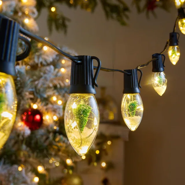 Minetom C9 LED Christmas Lights Outdoor, 25 Ft C9 String Lights with 20 Shatterproof