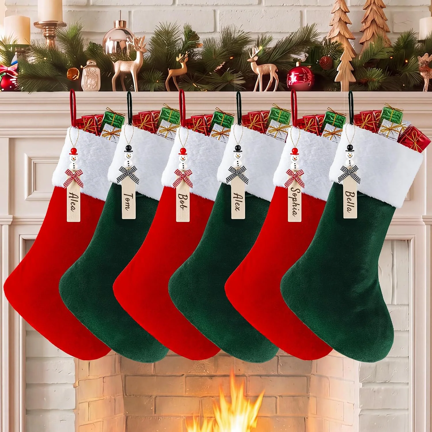 Minetom 6 Pack Christmas Stockings, photo 1