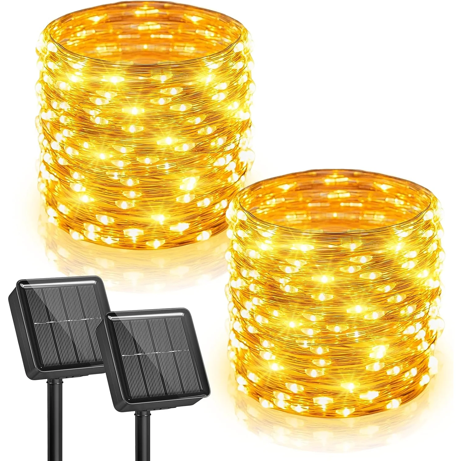 Minetom Solar Fairy Lights, Warm White, 2 Pack, photo 1
