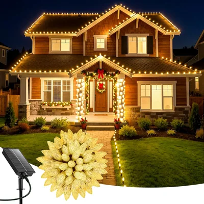 Minetom Solar Christmas Lights Outdoor, 39.4 FT, thumbnail 2