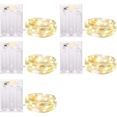 Minetom Fairy Lights Battery Operated, 5 Pack 7 FT 20 LED String Lights, thumbnail 9