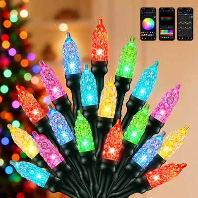Minetom 99FT 300-Count Smart LED Christmas Mini String Lights, thumbnail 1