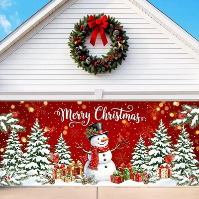 Minetom Christmas Garage Door Cover Decoration, thumbnail 1